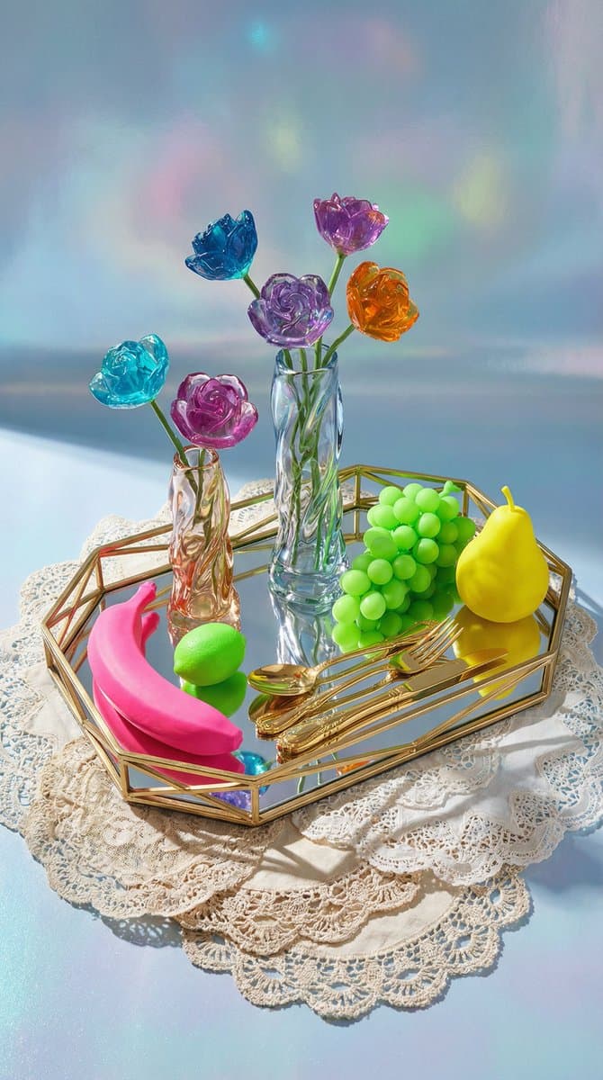 Maximalist Tabletop Arrangement Product Photography — example 2