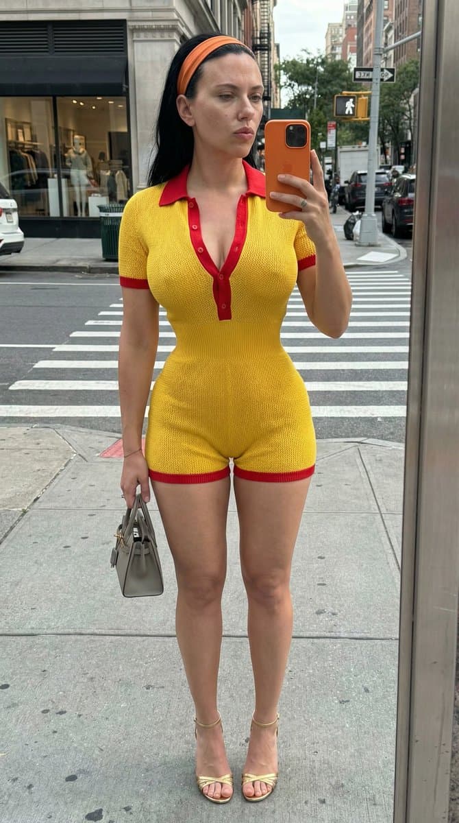 Extreme Hourglass Street Style Mirror Selfie Prompt — example 2