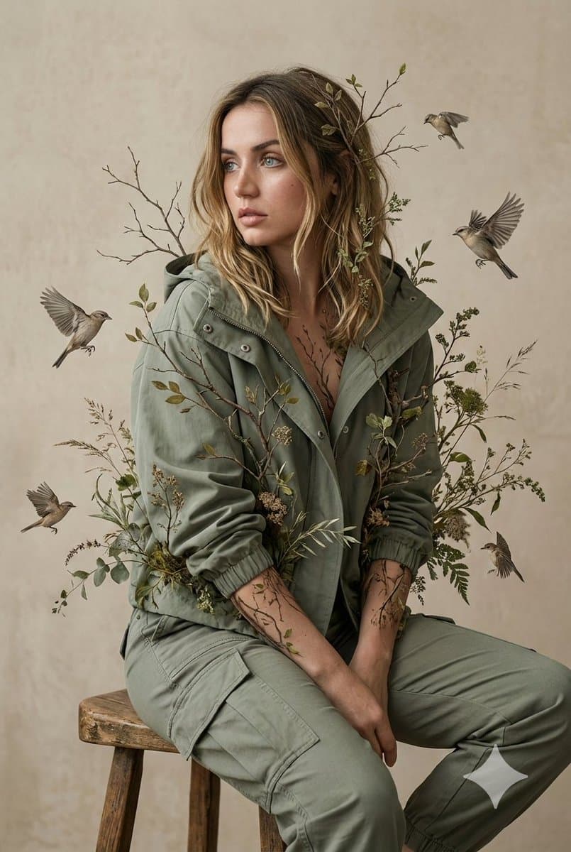 Nature-Human Fusion Editorial Portrait Prompt — example 1