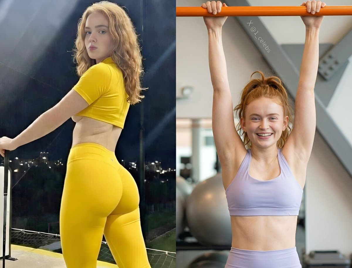 Dramatic Fitness Portrait Diptych Prompt — example 1