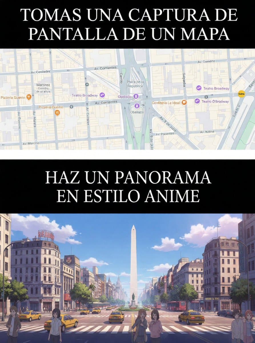 Map to Anime Panorama Conversion — example 1