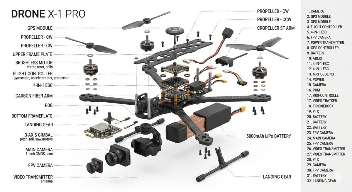Exploded View Product Design Diagram Prompt — example 2