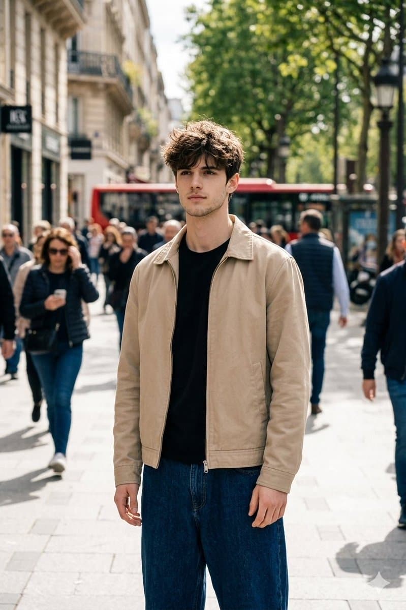 Cinematic Street Portrait in Natural Daylight — example 1
