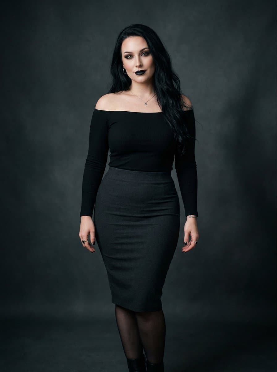 Black on Black Sultry Portrait — example 2