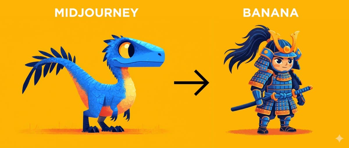 Midjourney Style Transfer for Samurai Image — example 1