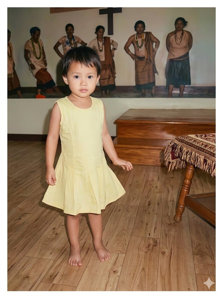 Vintage Photo Restoration of East Asian Girl — example 2
