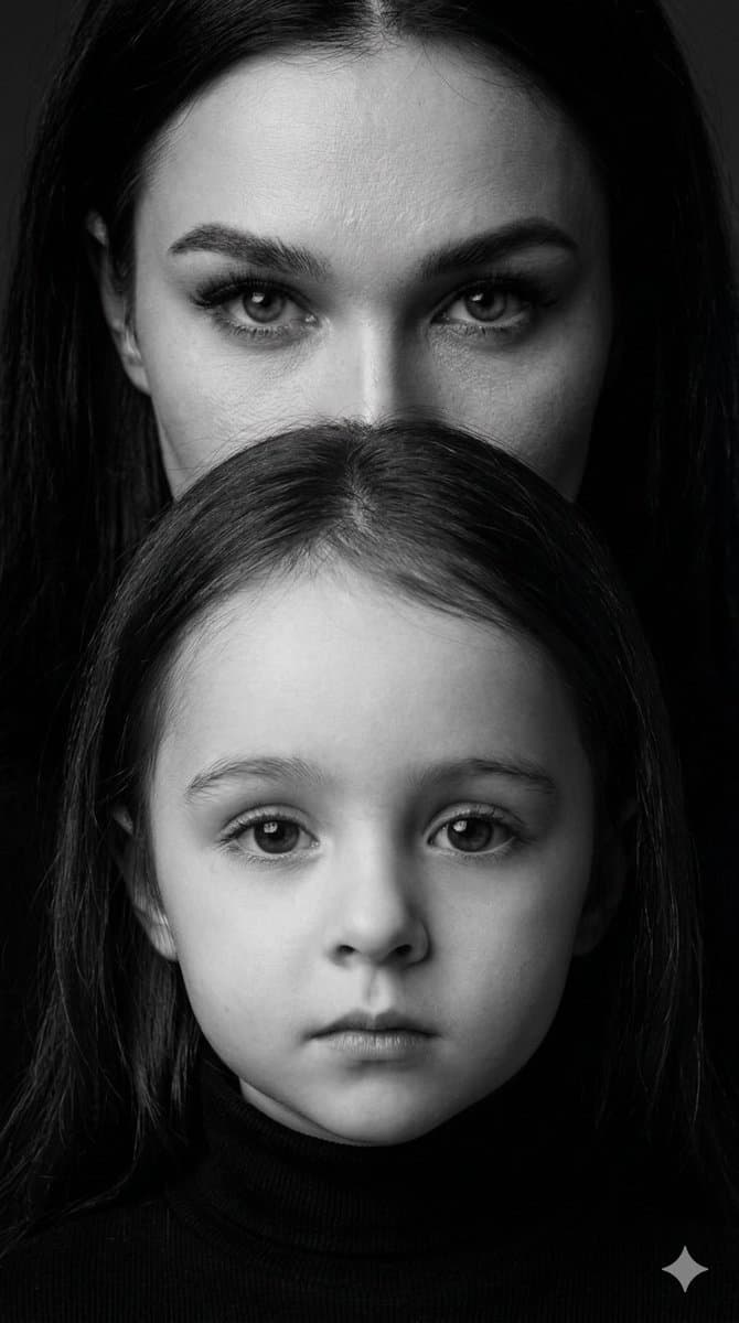 Dramatic Black and White Family Portrait Prompts — example 2