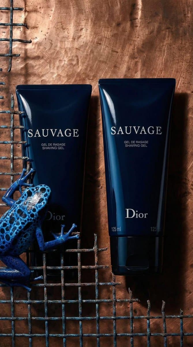 Luxury Product Photography of Dior Sauvage Shaving Gel — example 3