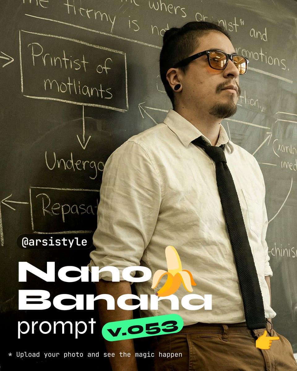 Cinematic Medium Shot with Chalkboard Background Prompt — example 1