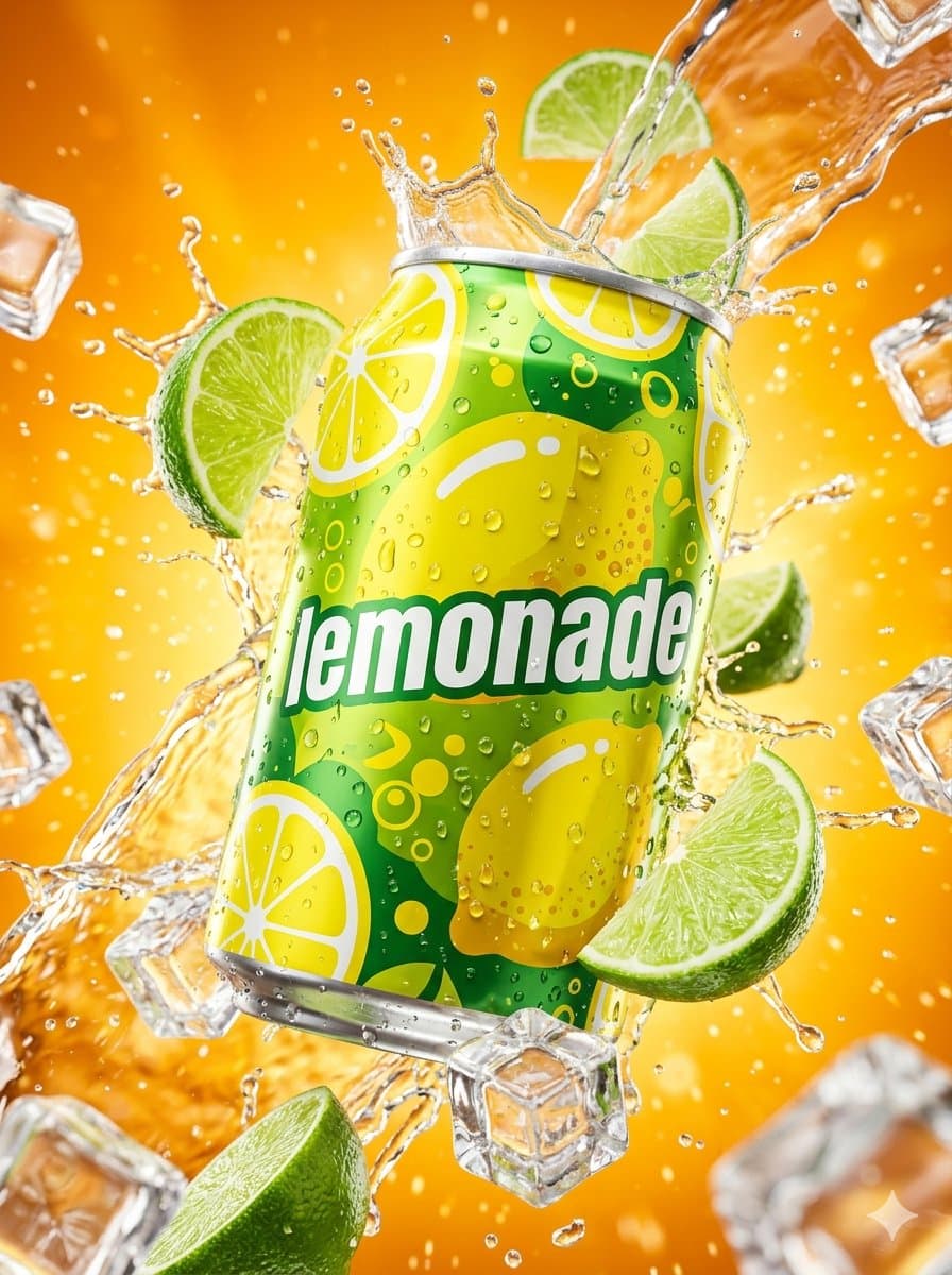 Hyper-realistic Surreal Lemonade Can — example 1