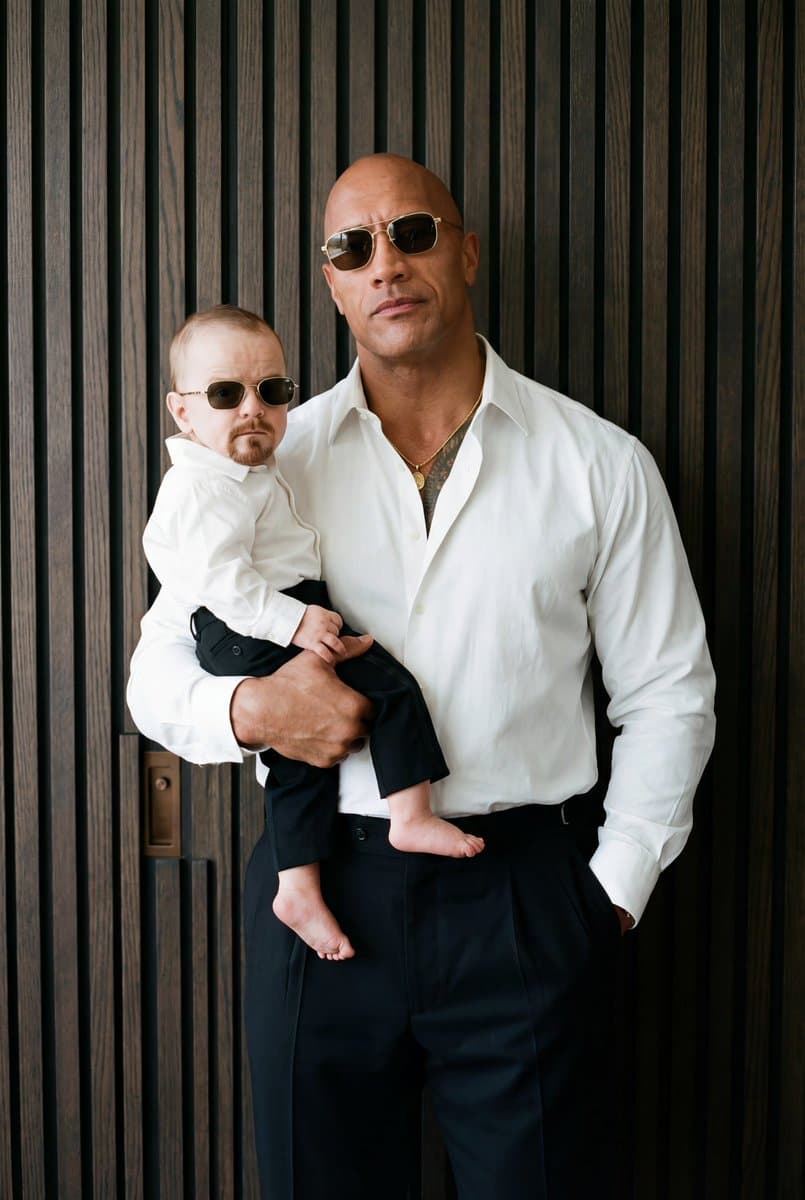Ultra-Realistic 90s Old-Money Father and Baby Portrait — example 3