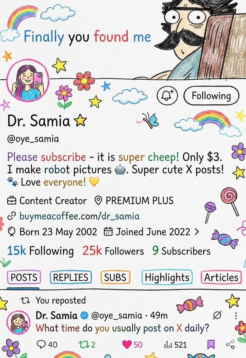 Crayon Style Profile Transformation — example 1