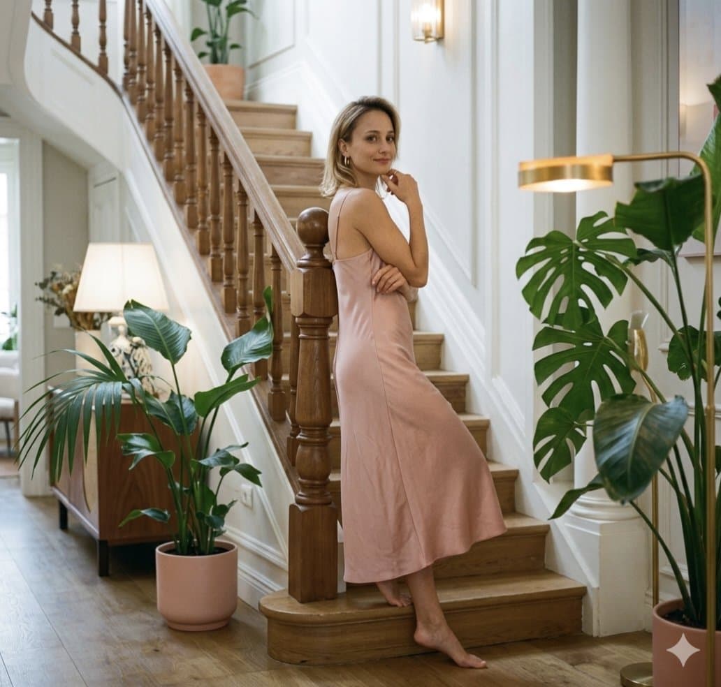 Elegant Interior Staircase Portrait — example 1