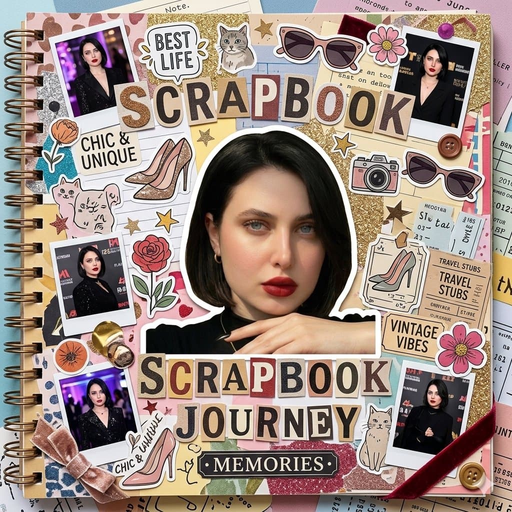 Scrapbook Cover Sticker Collage Effect — example 2