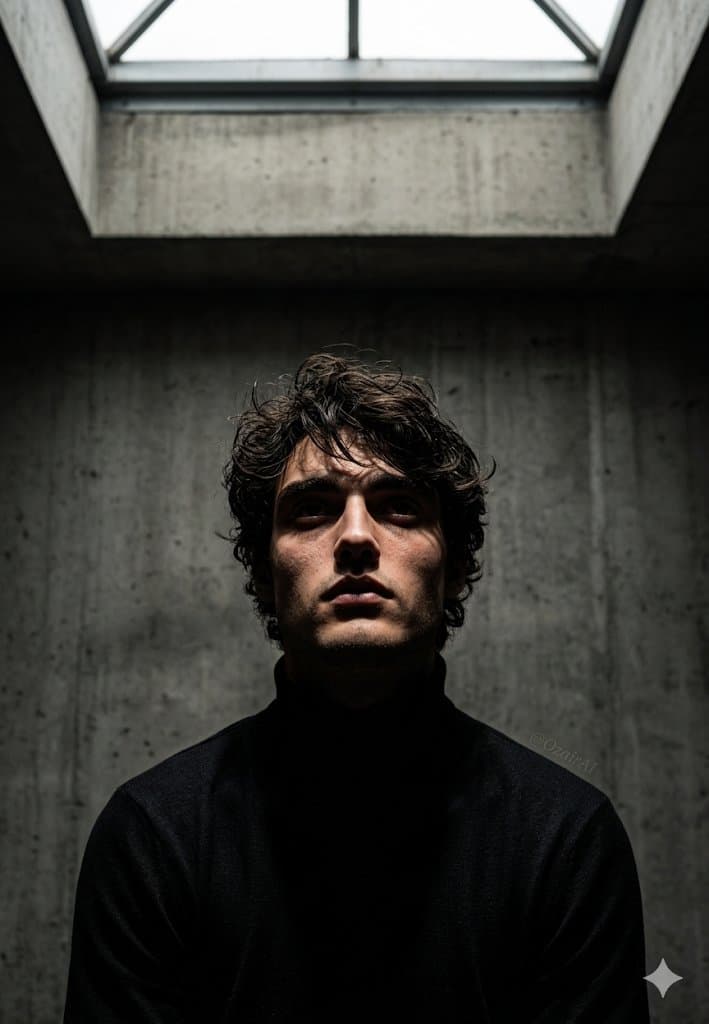 Industrial Brutalist Documentary Portrait — example 1