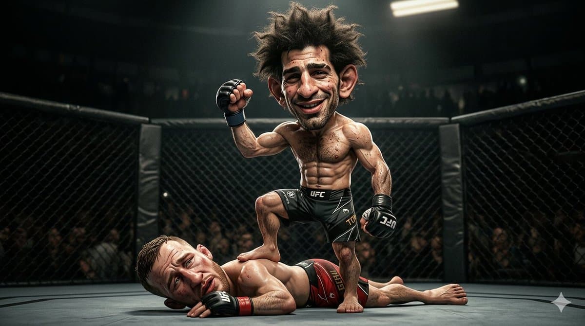 3D Caricature MMA Victory — example 1