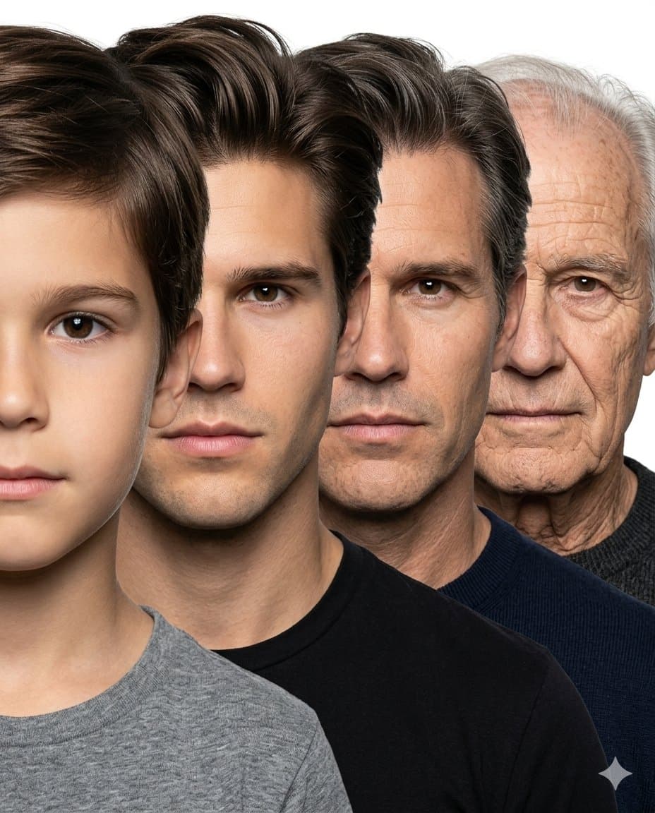 Male Age Progression Portrait — example 1