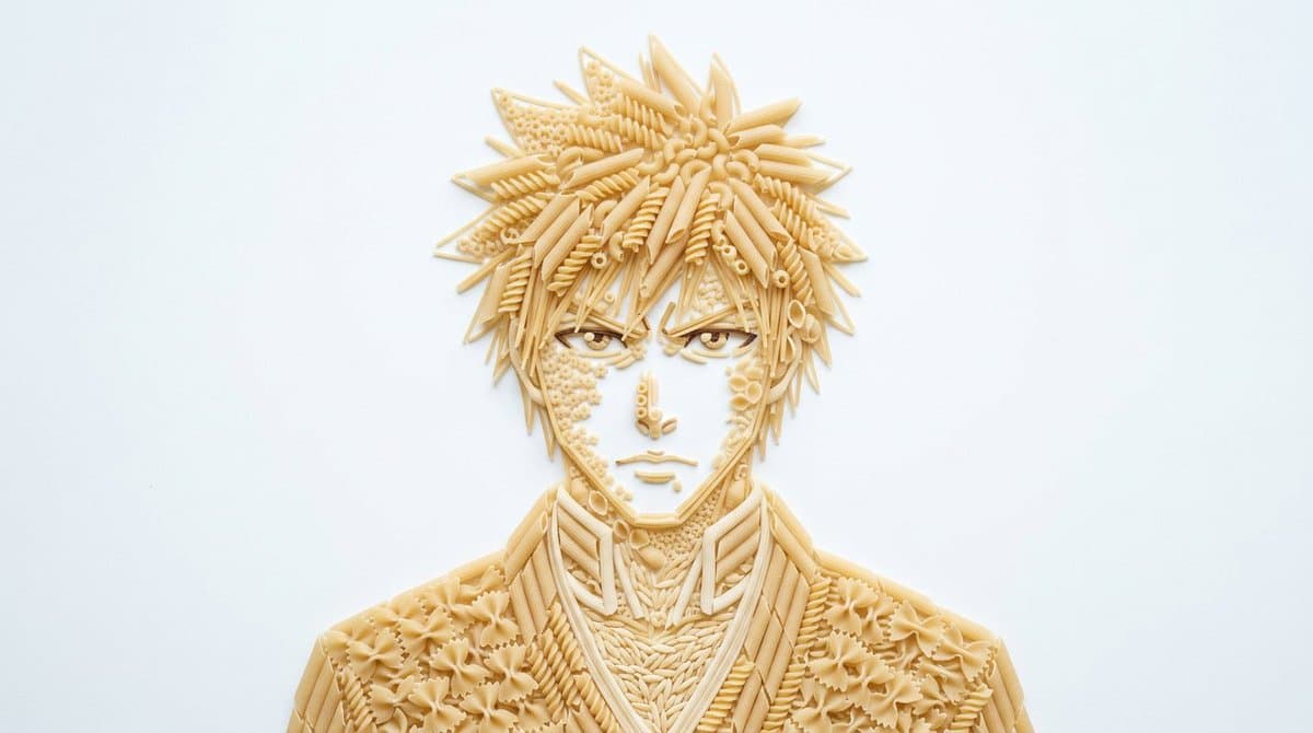 Pasta Art Bust Portrait — example 4