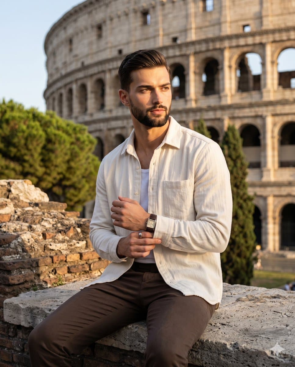 Golden Hour Colosseum Travel Portrait — example 1
