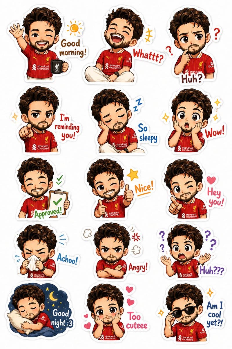 Custom Chibi Sticker Pack — example 1