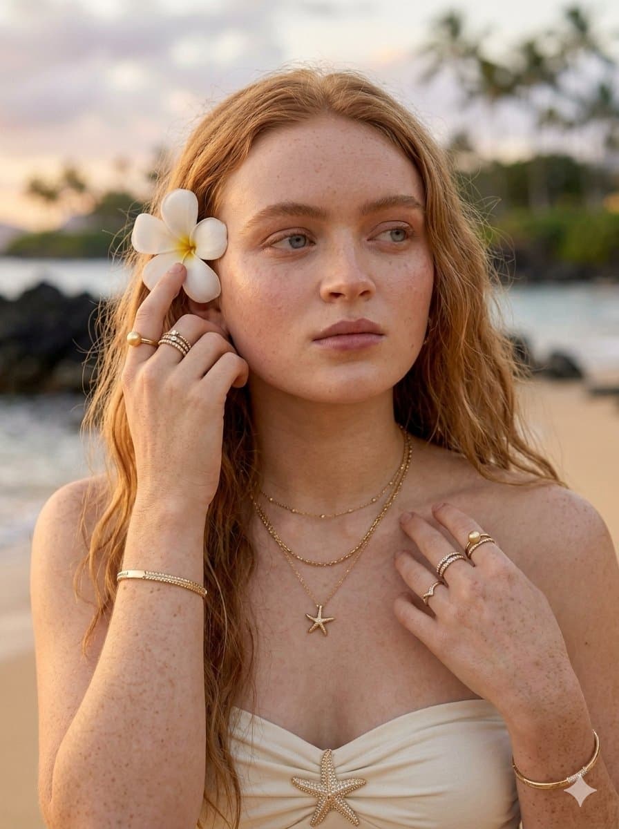 Tropical Luxury Beach Portrait — example 1
