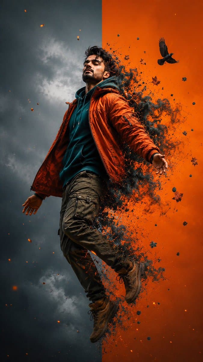 Cinematic Levitation Portrait Transformation — example 1