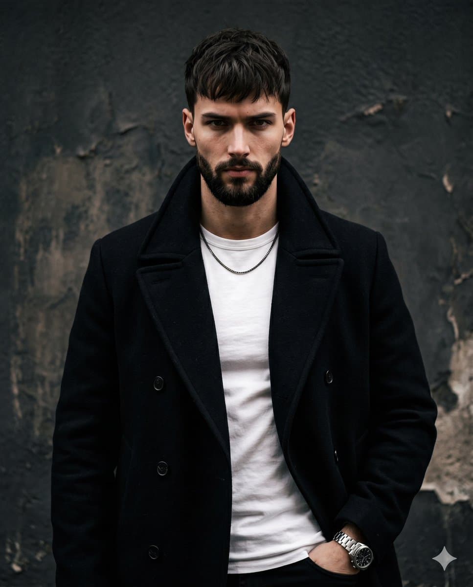 Moody studio male portrait