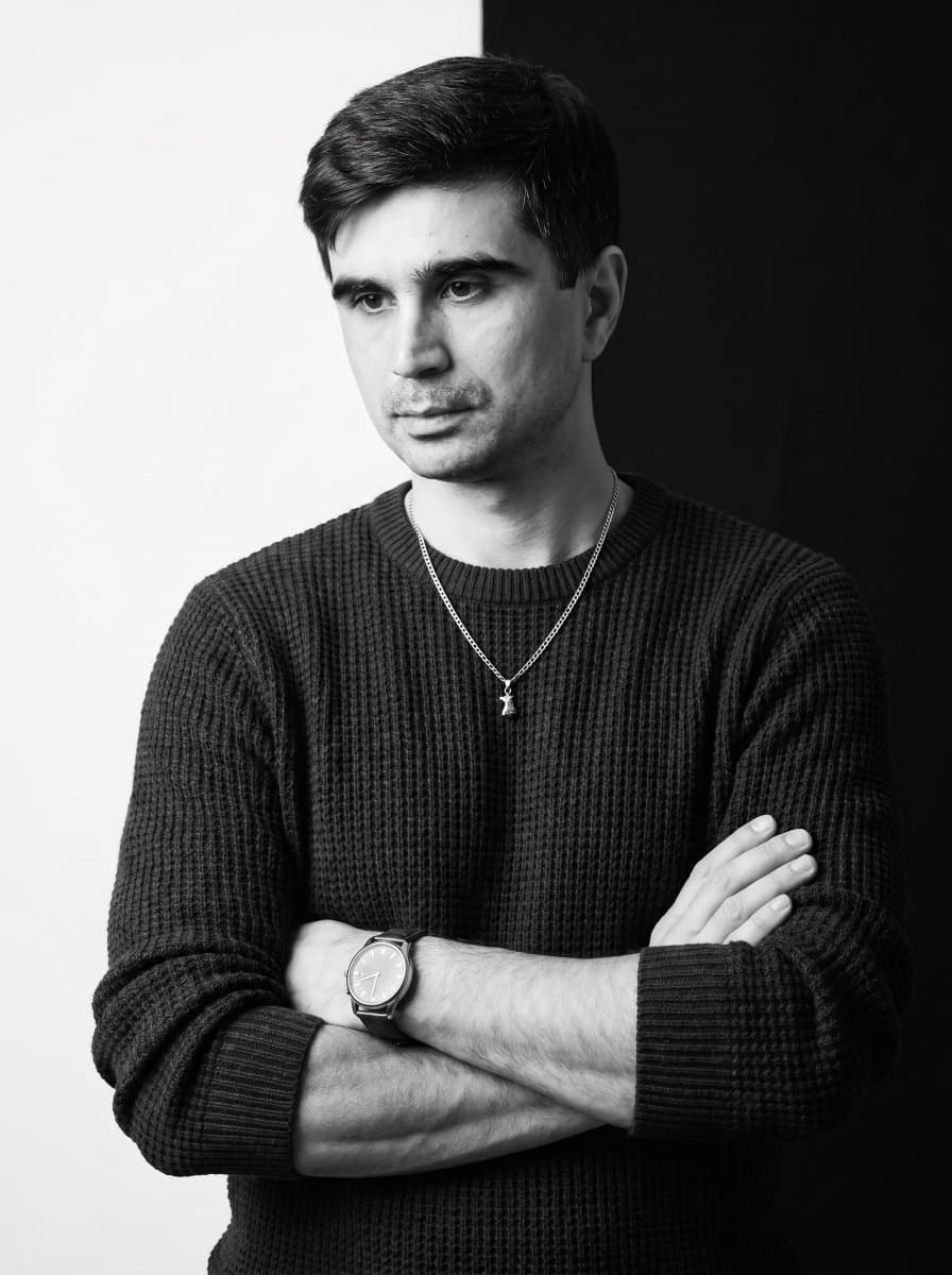 Monochrome Studio Split Portrait — example 1