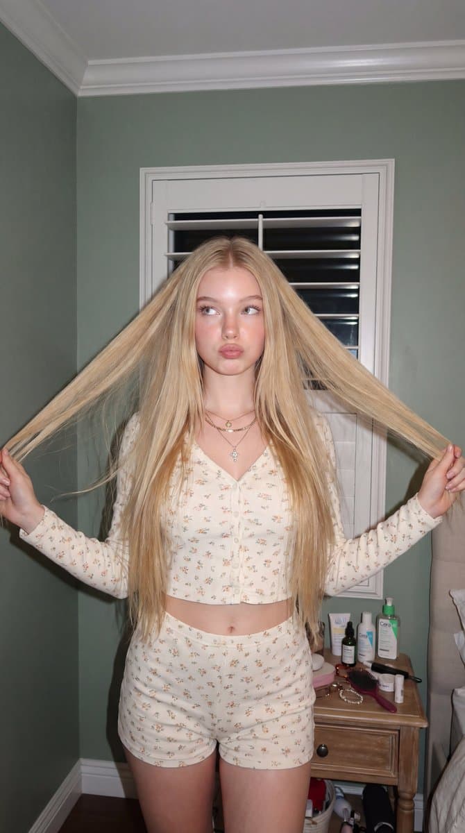 Blonde Bedroom Flash Portrait — example 2