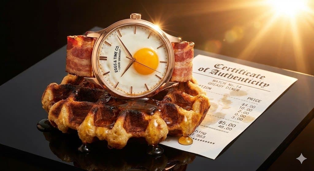 Luxury Watch Product Photography Prompt: Luxury vs. Absurdity — example 1