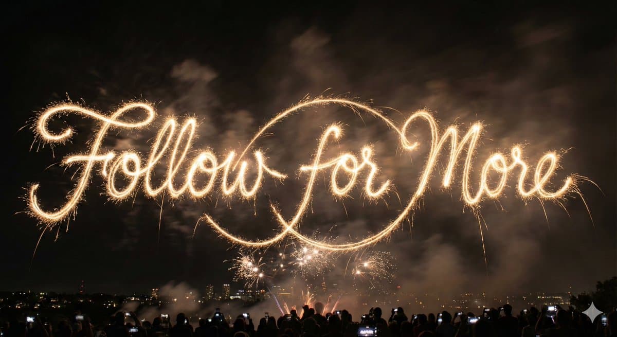 Glowing Text Fireworks — example 4