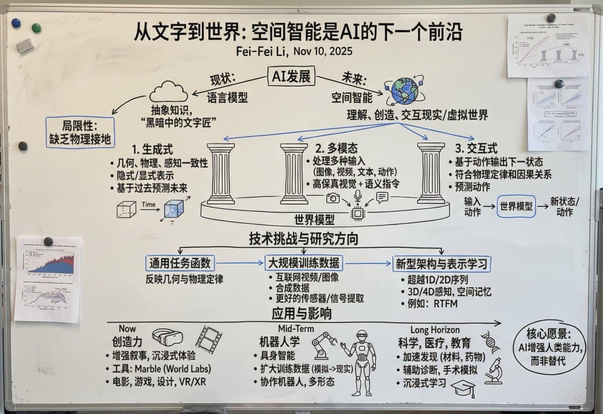 Chinese whiteboard summary of long documents — example 1