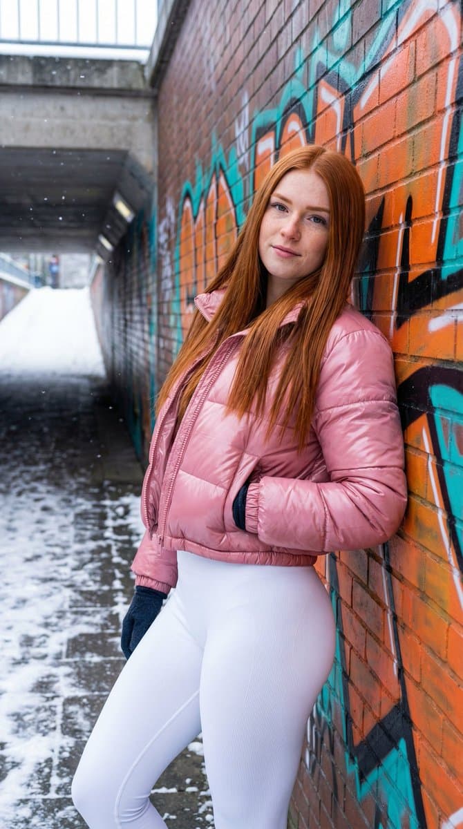 Ultra-Realistic Urban Winter Portrait — example 1