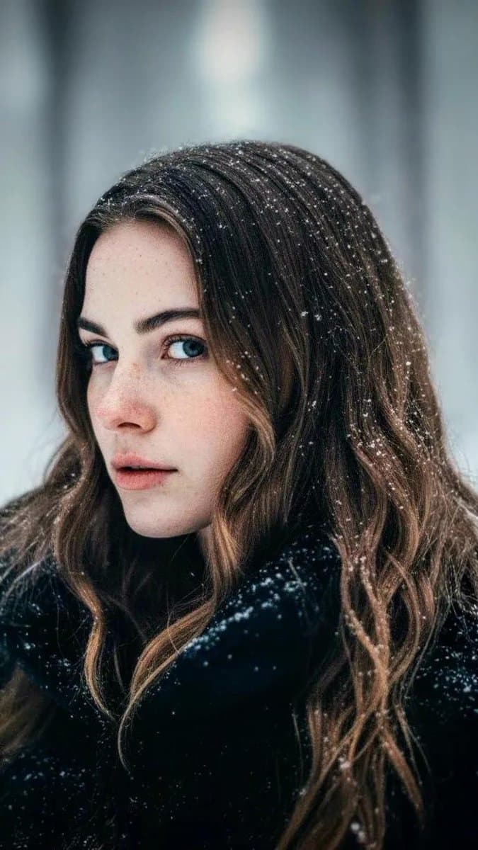 Cinematic Winter Portrait Prompt for Gemini — example 2