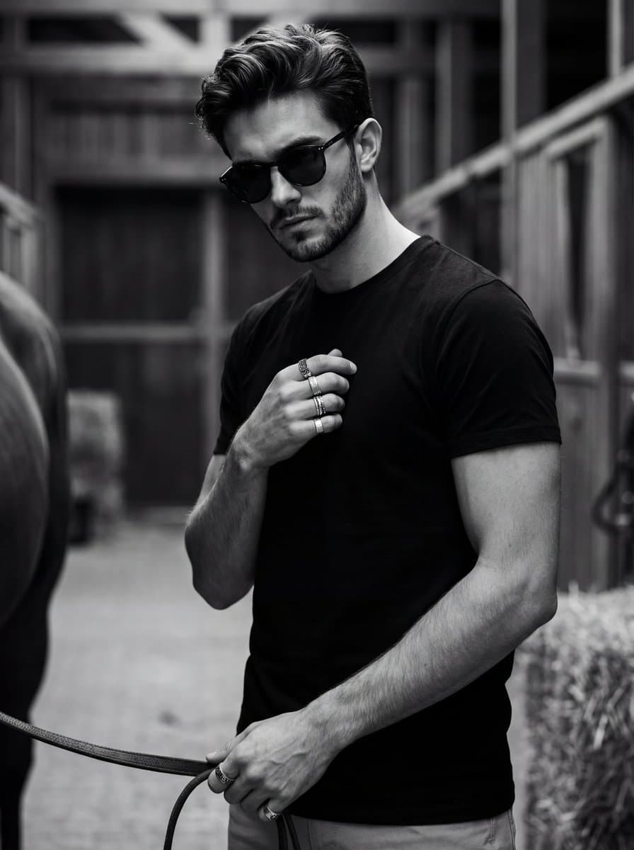 Ultra-Realistic Black and White Portrait with Identity Lock — example 1
