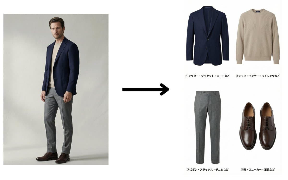 Fashion Catalog Item Extraction from Reference Image — example 1