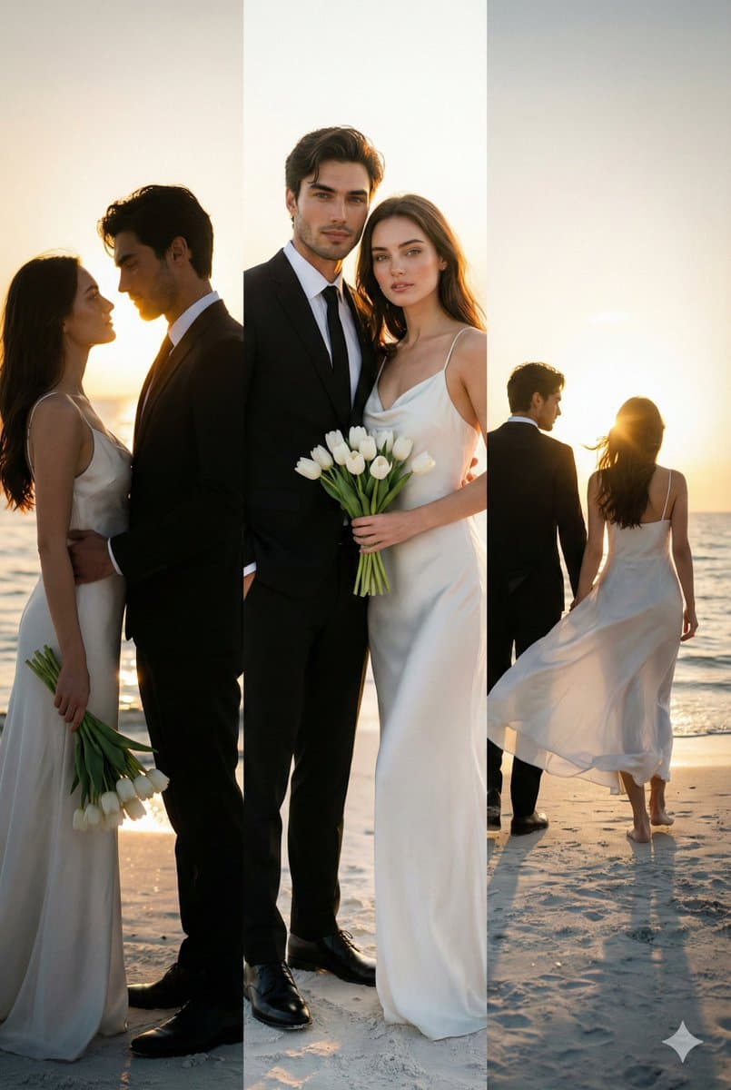 Couple Photo Transformation Prompts (Wedding/Pre-Wedding) — example 4