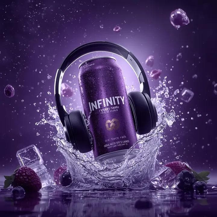 Ultra-Cinematic Floating Energy Drink Product Shot — example 4