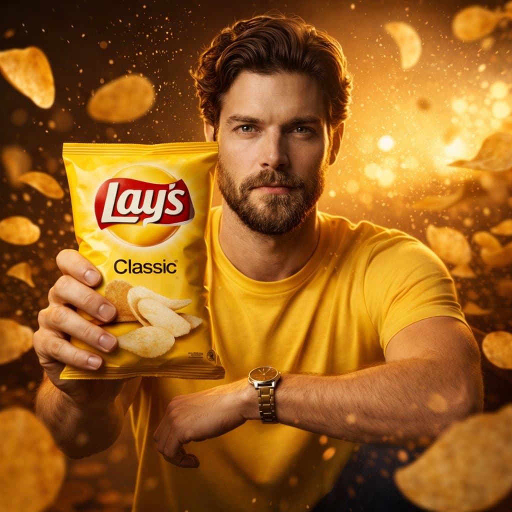 Ultra-Realistic Advertising Shot for Lay's Chips — example 1