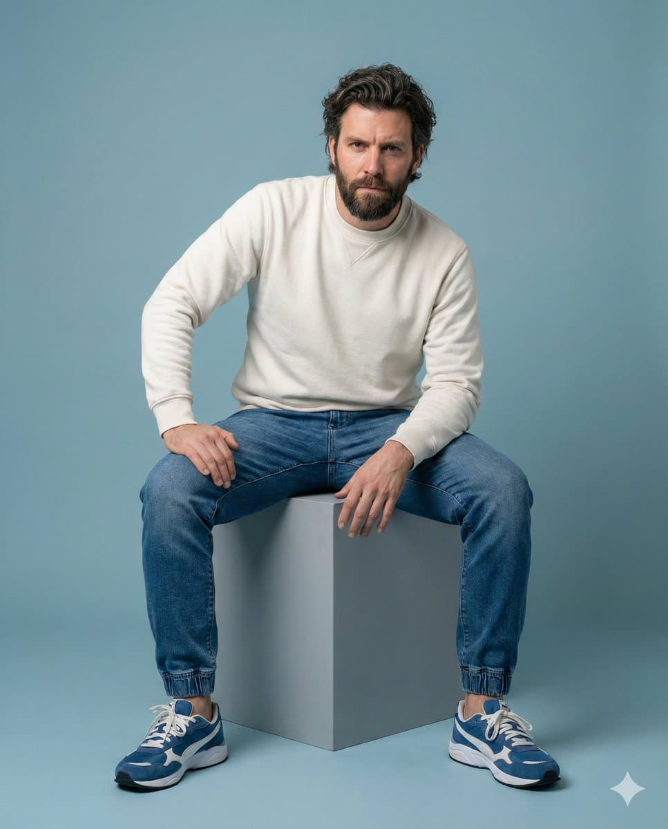 Minimalist Studio Portrait of a Man