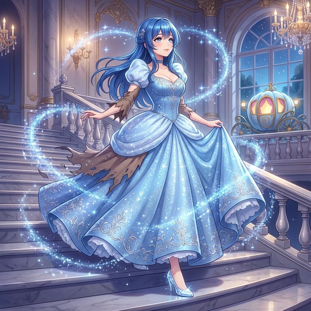 Cinderella Transformation AI Image Prompt — example 1