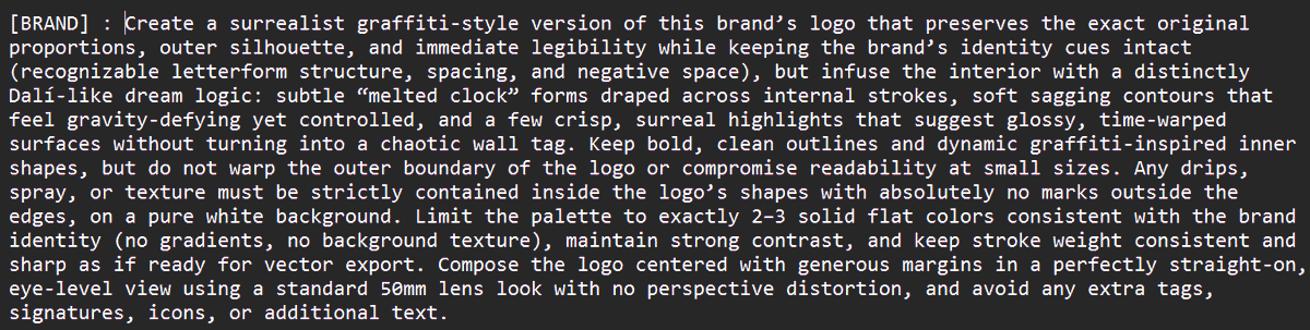 Surreal Melting Logo Generation Template — example 1