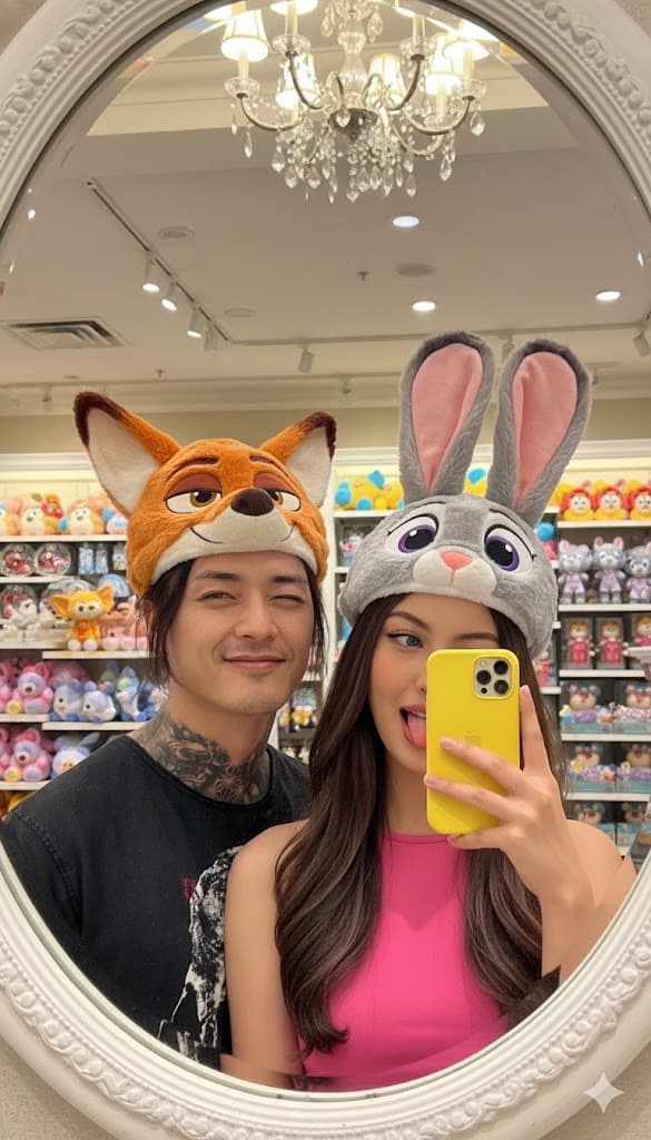 Zootropolis Couple Mirror Selfie Prompt — example 4