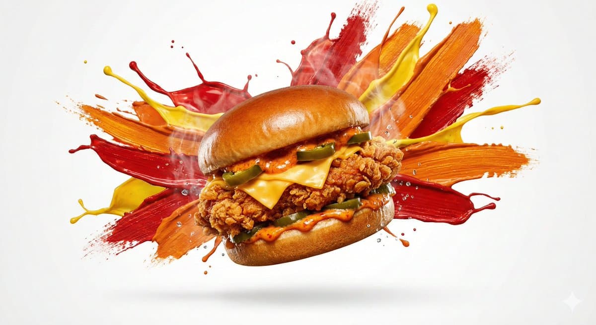 Color Splash Food Advertisement — example 1