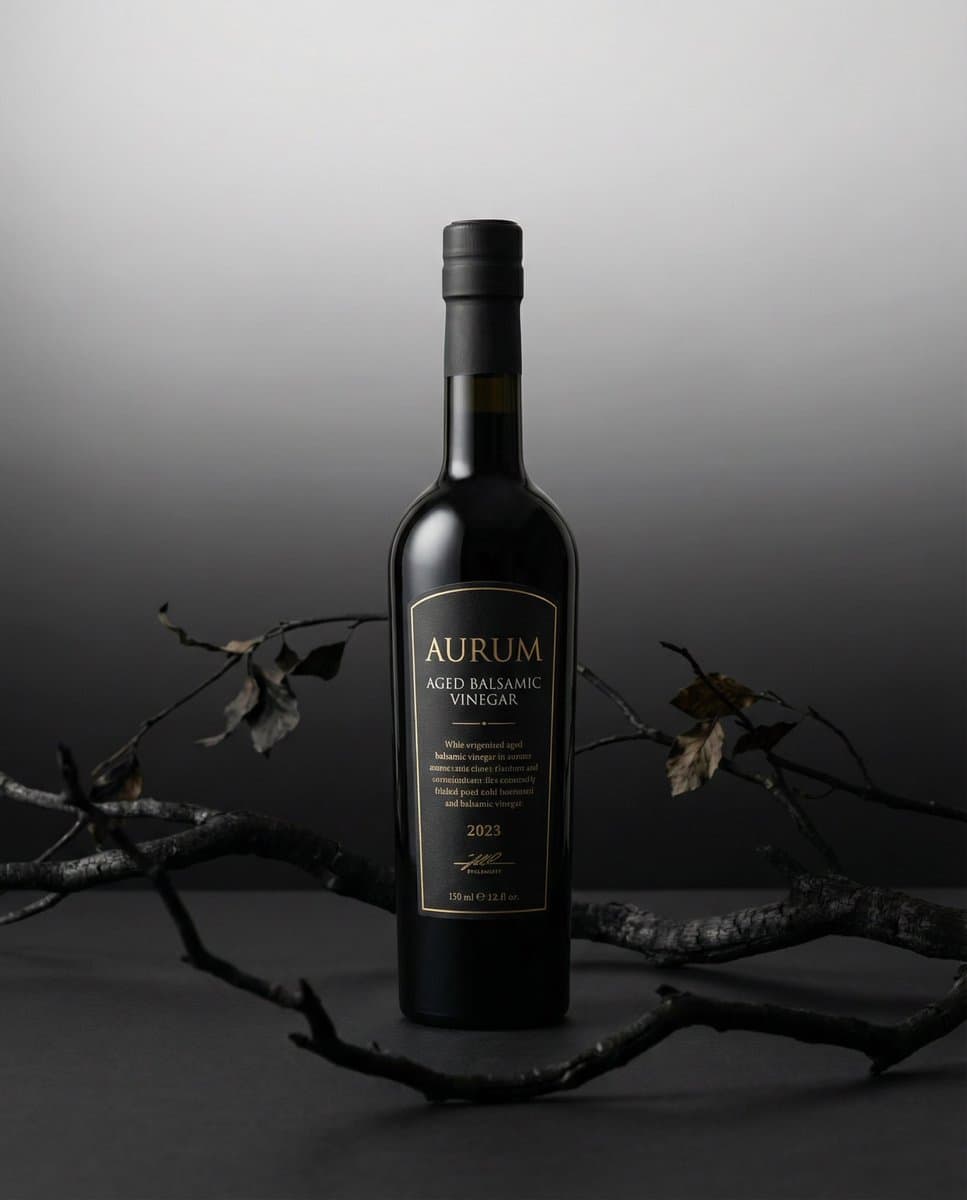 Product hero shot with charred black branches framing — example 1