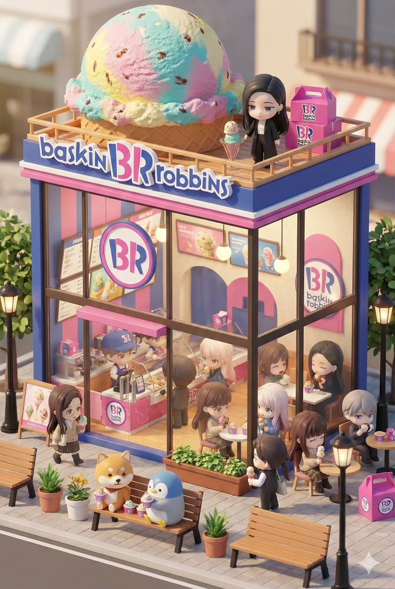 3D chibi miniature brand concept store prompt — example 2