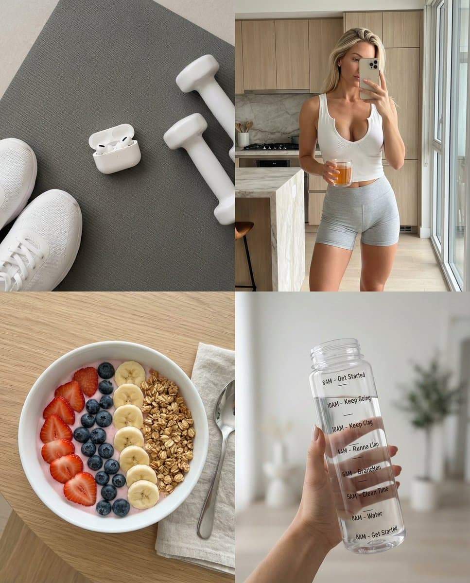 2x2 Wellness and Fitness Lifestyle Collage Prompt — example 1
