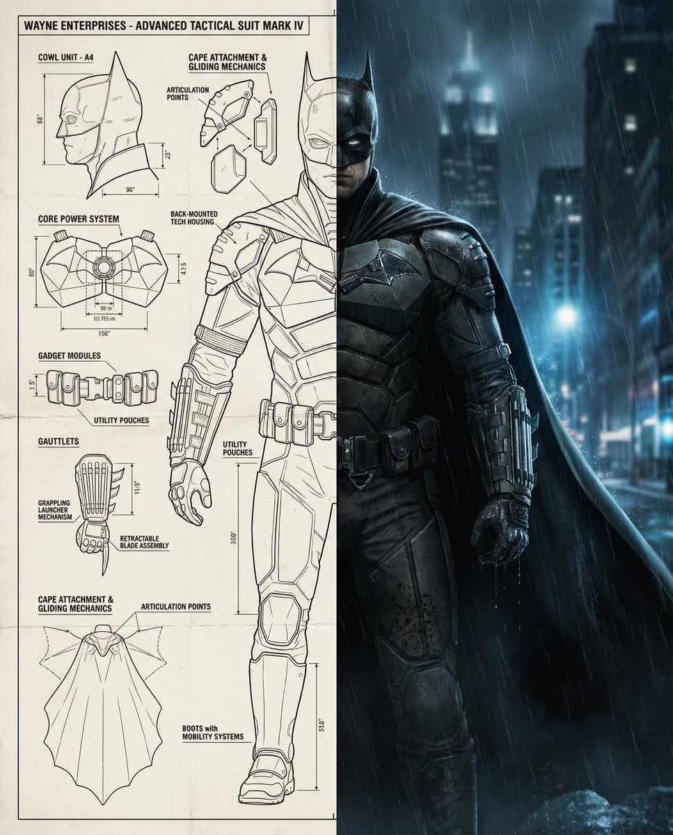 Split-Screen Cinematic Batman Blueprint — example 1