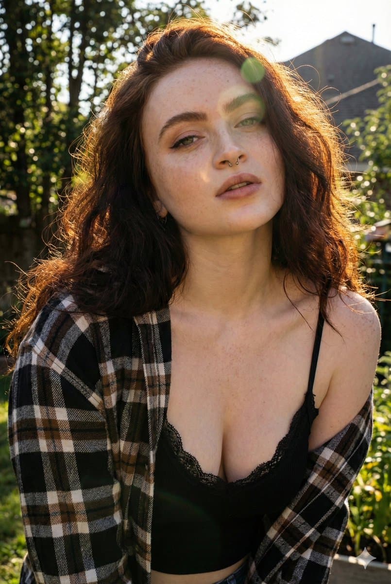 Photorealistic Portrait with Golden Hour Backlighting — example 1