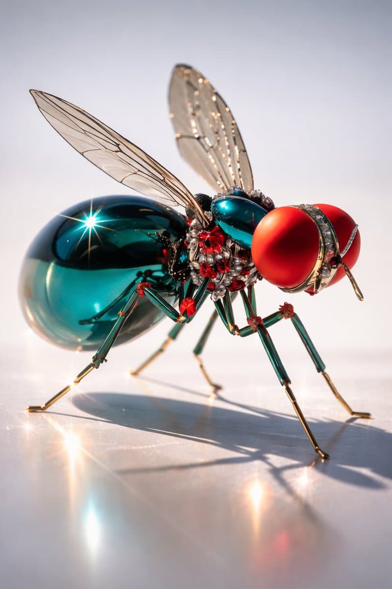 Macro Realism of Mechanical and Gemstone Insects — example 1